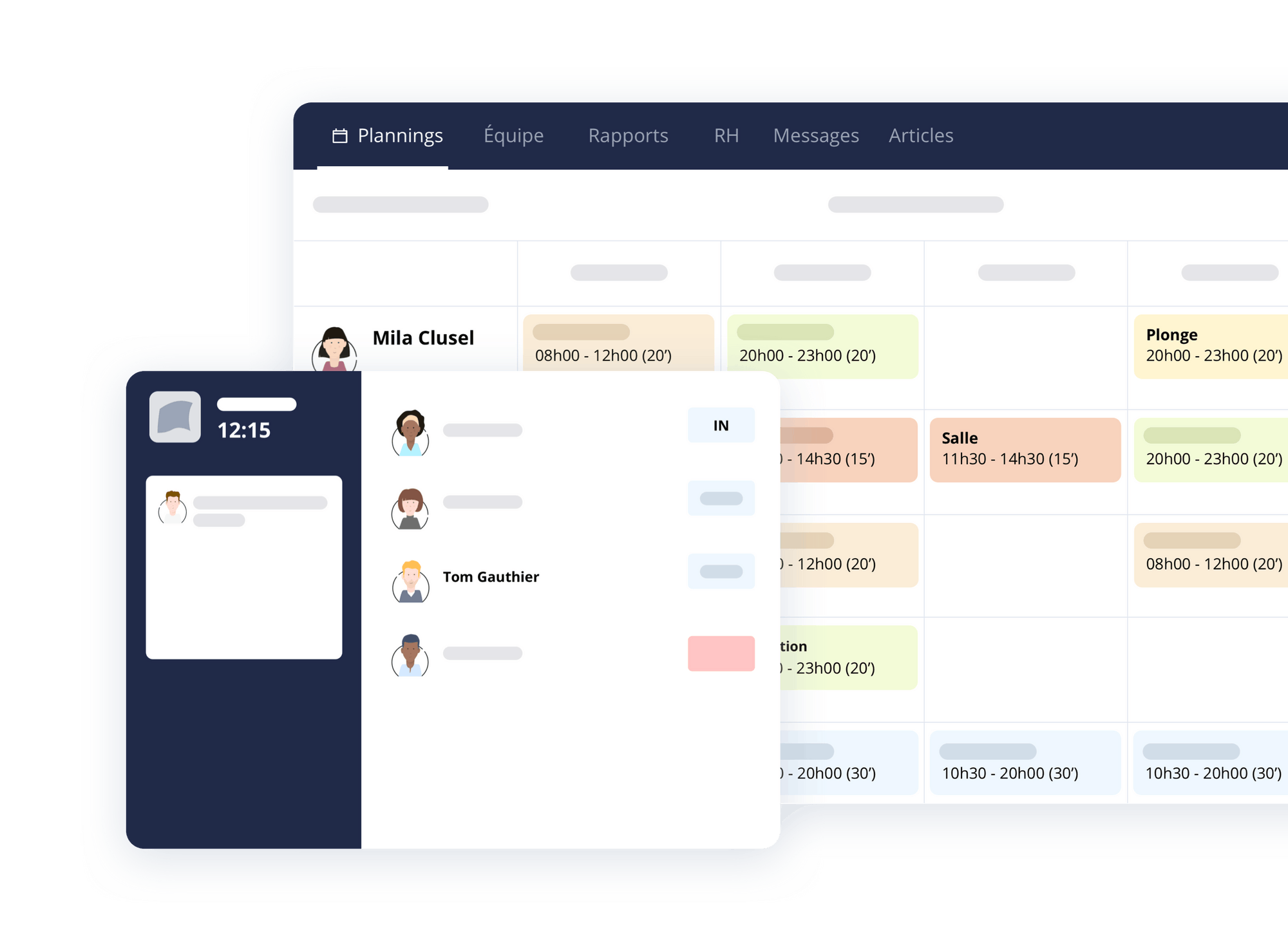 Planning Restauration Planification & Gestion du Personnel